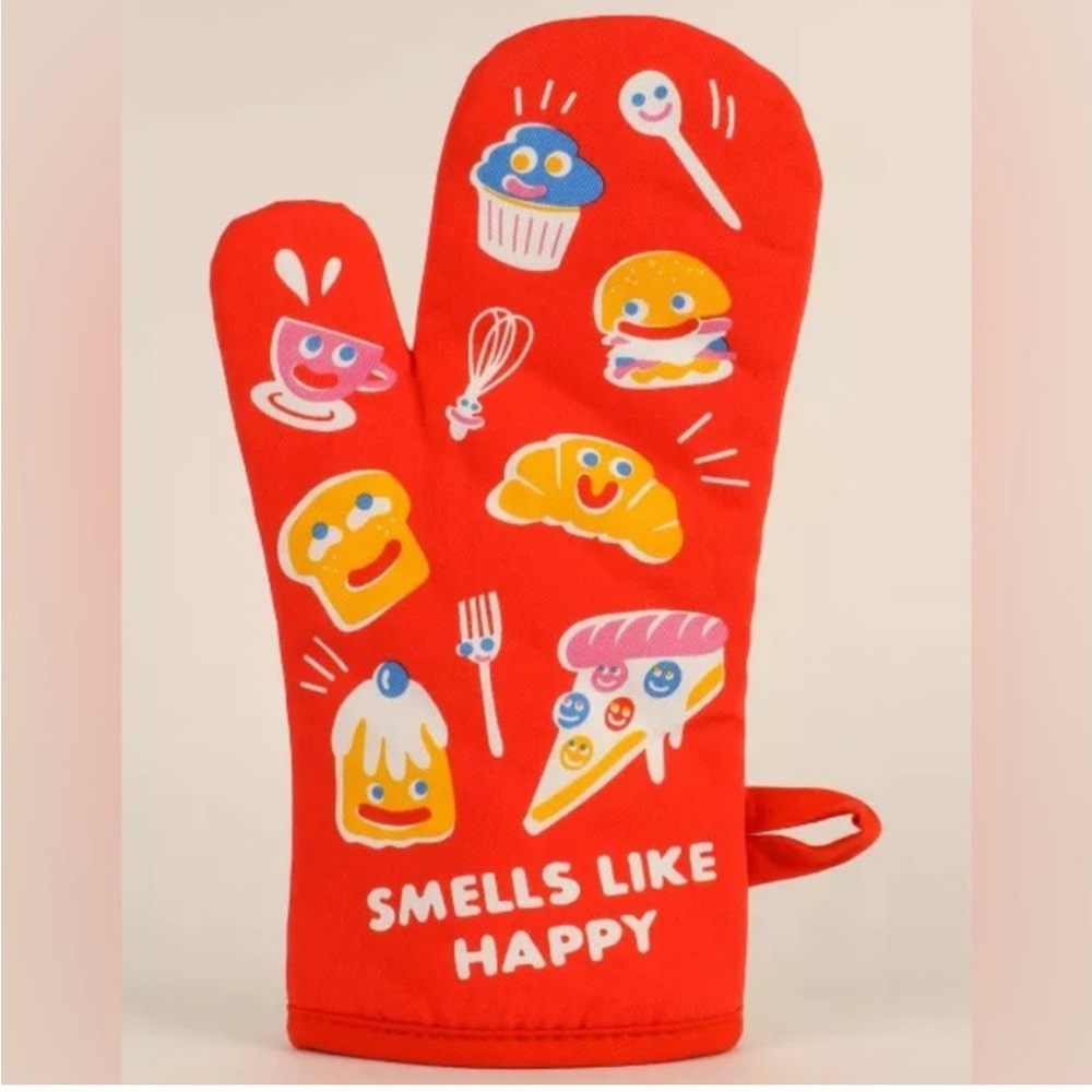 Blue Q Smells Like Happy Oven Mitt NWT